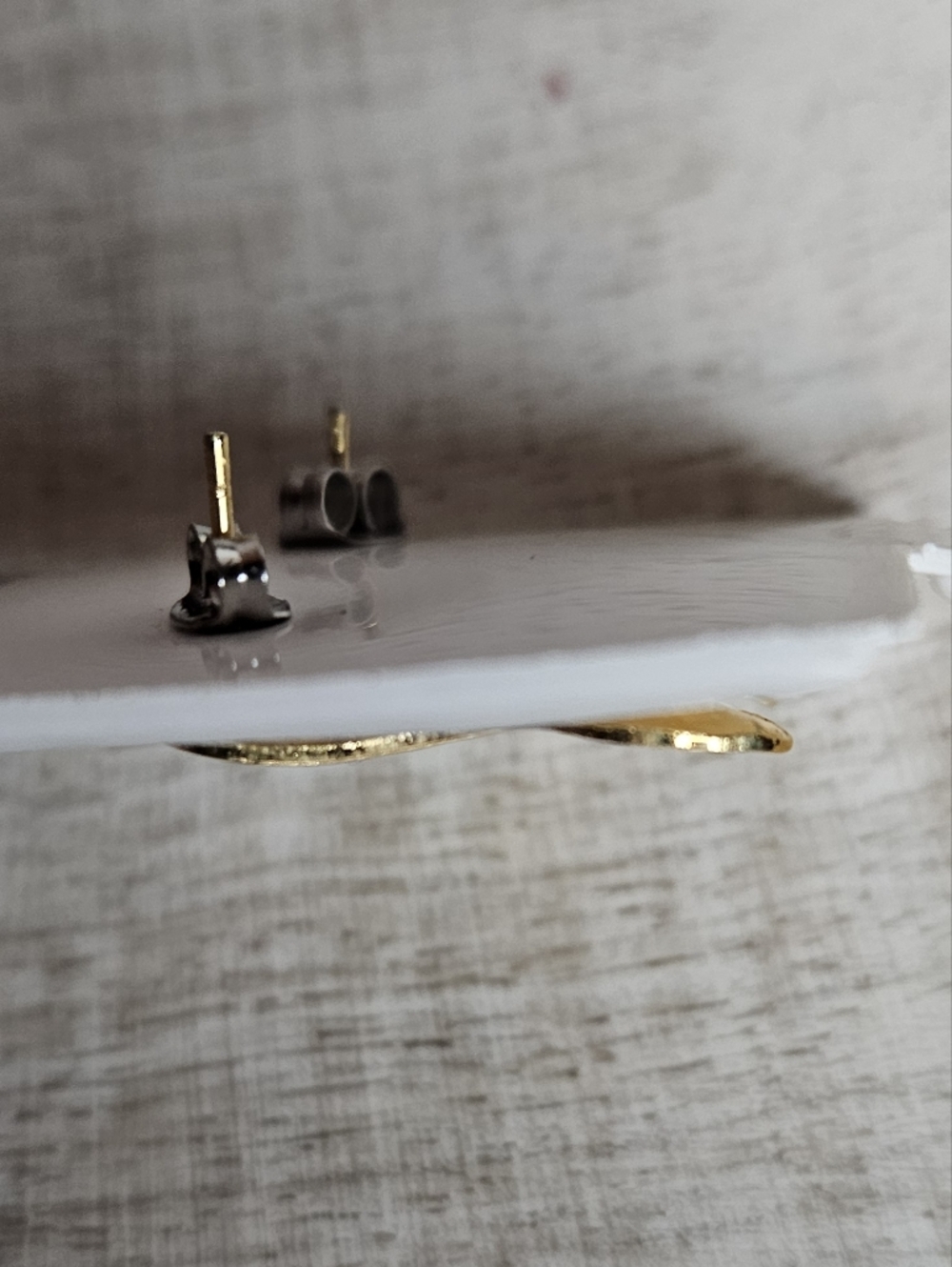 Vintage Golden Key Gold Spoon Stud Earrings – Surgical Steel Posts NWT - Picture 4 of 10